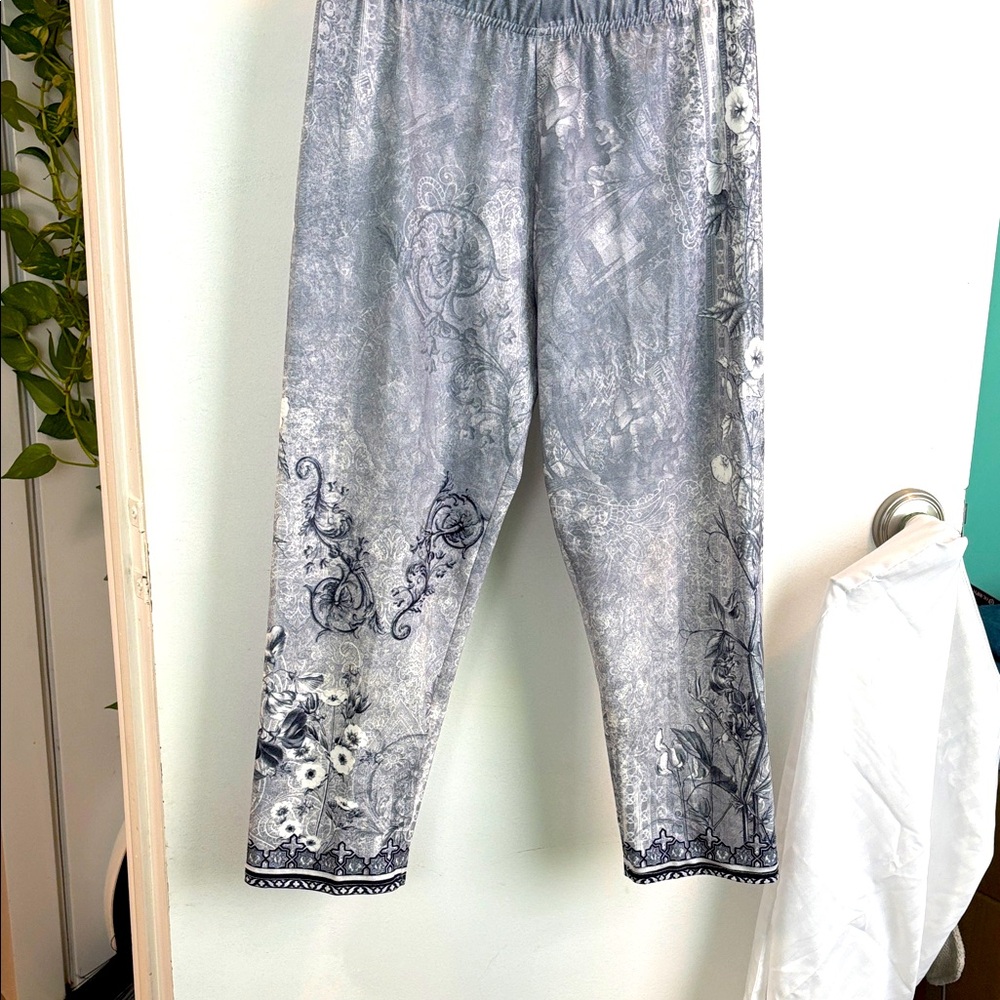 Floral Gray Pants